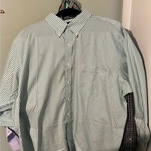 Lot of three lands end dress casual shirts casual 18x34 Big